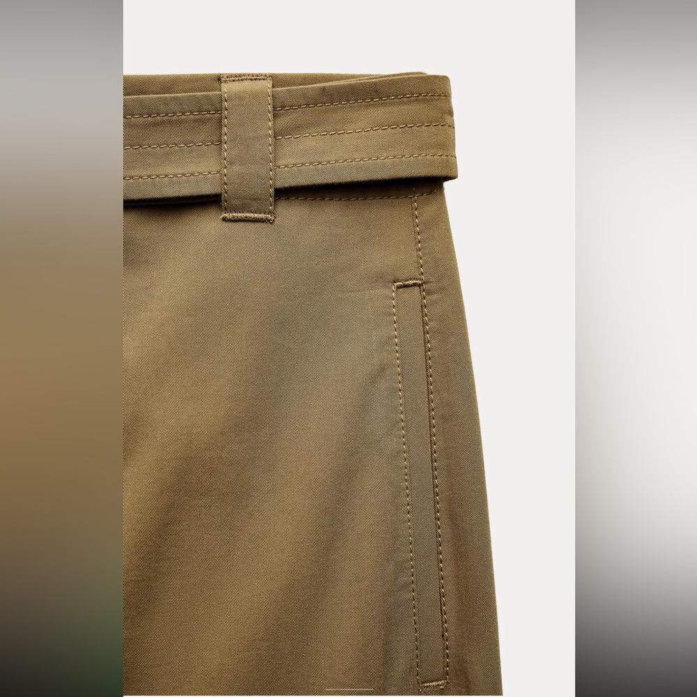 Zara ZW collection belted wide leg pants - Picture 6 of 11